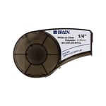 Brady M21-250-430-WT-CL fita poliéster branco sobre transparente 6,35 mm x 6,40 m | BRAM21-250-430-WT-CL
