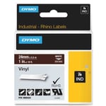 Dymo 1805424 IND Rhino fita vinil branco sobre castanho 24mm | DYM1805424