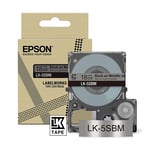 Epson LK-5SBM Fita preta sobre prateado metalizado 18mm | EPSC53S672094