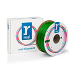 REAL 3D Filamento PETG 1,75 mm Verde Transparente (1 kg) | 3DREALPETG175-2007