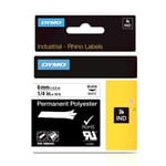 Fita Dymo RHINO 1805442 texto preto sobre branco 6mm | DYM1805442