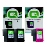 Q-Nomic Pack 301XL (2 preto + 1 tri-color) | QNB-2CH563-1CH564