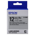 Epson LK-4SBM Fita preto negro sobre prateado metalizado 12mm (C53S654019) | EPSLK-4SBM