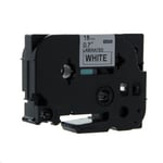 Q-Nomic TZe-243 fita 18mm texto azul sobre branco (8M) | QNTZe-243