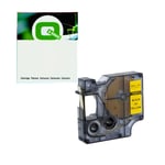 Q-Nomic S0720790 / 43618 Fita preto sobre amarelo 6mm | QNS0720790