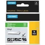 Dymo 1805420 fita vinilo 19MM branco sobre verde | 1805420