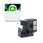 Q-Nomic 1805430 IND Rhino fita vinil preto sobre branco 24mm | QN1805430