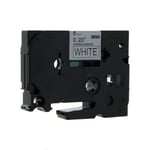 Q-Nomic TZe-S211 fita extra adesiva 6mm texto preto sobre branco (8M) | QNTZe-S211
