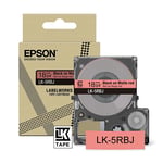Epson LK-5RBJ fita mate preto sobre vermelho 18mm | EPSC53S672072