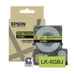 Epson LK-6GBJ fita mate preto sobre verde 24mm | EPSC53S672079