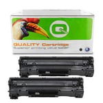 Q-Nomic 85A (CE285AD) Pack de 2 toners pretos | QNCE285AD