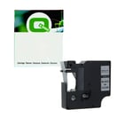 Q-Nomic 45010 fita preta sobre transparente (12mm X 7m) | QN45010