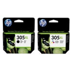 HP 305XL Pack de 2 tinteiros XL: Preto + Cores | HPB-305XL