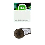 Q-Nomic M21-1000-427 fita vinílica laminada preto sobre branco 25,4 mm x 4,30 m | QNM211000427