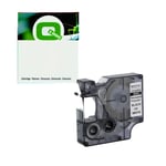 Q-Nomic S0718240 / 18482 poliéster permanente preto sobre branco 9mm | QNS0718240