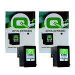 Q-Nomic Pack poupança 301 XL preto (2 Unidades) | QNB-301BK