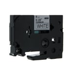 Q-Nomic TZe-FX211 fita flexível 6mm texto preto sobre branco (8M) | QNTZe-FX211