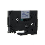 Q-Nomic TZe-223 fita 9mm texto azul sobre branco (8M) | QNTZe-223
