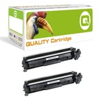Q-nomic 17A (CF217A) Pack duplo toner preto | QNB-CF217AX2