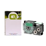 Q-Nomic Casio XR-18GN fita preta sobre verde de 18 mm | QNXR18GN