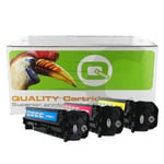 Q-Nomic Pack toners 3 cores CF381/2/3 | QNB-CF381-2-3