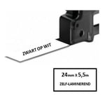 Q-Nomic S0773860 / 1734821 IND Rhino fita autolaminável preta sobre branco 24 mm | QNS0773860