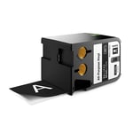 DYMO 1868800 XTL fita vinil branco sobre preto 54mm | DYM1868800