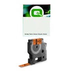 Q-Nomic S0718500 / 18436 IND Rhino fita vinílica preto sobre laranja 19 mm | QN18436