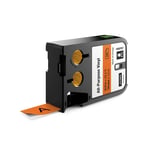 DYMO 1868767 XTL fita vinil preto sobre laranja 19mm | DYM1868767