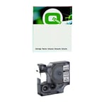Q-Nomic S0718060 / 16959 fita poliéster permanente preto sobre branco 12mm | QNS0718060
