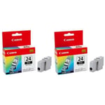 Canon BCI-24BK Pack 2 tinteiros preto | CANBCI-24x2