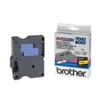 Brother TX-621 fita preto sobre amarelo 9 mm | BROTX621