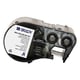 Brady M4C-500-595-BK-WT etiquetas de vinil branco sobre preto 12,70 mm x 7,62 m | BRAM4C-500-595-BK-WT