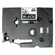 Q-Nomic TZe-325 fita 9mm texto branco sobre preto (8M) | QNTZe-325