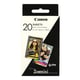 Canon ZINK Papel fotográfico autoadesivo | 5 x 7,6 cm 20 folhas