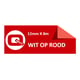 Q-Nomic TZe-435 fita 12mm texto branco sobre vermelho (8M) | QNTZe-435