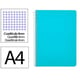 Caderno espiral Folio | Quadriculado 4 mm | 90 g | Capa dura | azul claro