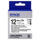 Epson LK-4WBH Fita preto sobre branco resistente ao calor 12mm (C53S654025) | EPSLK-4WBH