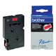 Brother TC-401 fita preto sobre vermelho 12 mm | BROTC-401