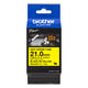 Brother HSe-651E fita de tubo termorretrátil preto sobre amarelo 21 mm | BROHSE651E