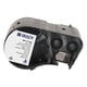 Brady M5-117-499 etiquetas de tecido de nylon preto sobre branco 12,7 mm x 25,4 mm | BRAM5-117-499