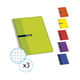 Pack x3: Caderno Enri A7 | 48H | Quadrícula 4mm | Capa Mole | 60gr