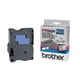 Brother TX-141 fita preta sobre transparente 18mm | BROTX-141
