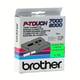 Fita Brother TX-D31 texto preto sobre verde fluorescente 12mm | BROTXD31