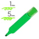 Marcador fluorescente | Ponta biselada 5mm | Verde