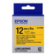 Epson LK-4YBW Fita preto sobre amarelo fixação forte 12mm (C53S654014) | EPSLK-4YBW