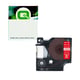 Q-Nomic 1805429 IND Rhino  fita branco sobre vermelho 24 mm | QN1805429