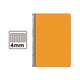 Caderno Espiral Folha | 80F | Quadrícula 4mm | Capa Mole | 60gr | Laranja