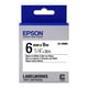 Epson LK-2WBN Fita standard preto sobre branco 6mm (C53S652003) | EPSLK-2WBN