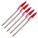PACK x5: Caneta BIC Cristal Vermelha | Transparente | 0.4mm